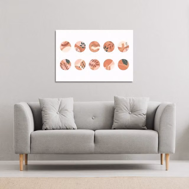 Benjamin Tate Design LTD Autumn Style Botanical Canvas Print, Pink, W: 31 cm, H: 46 cm