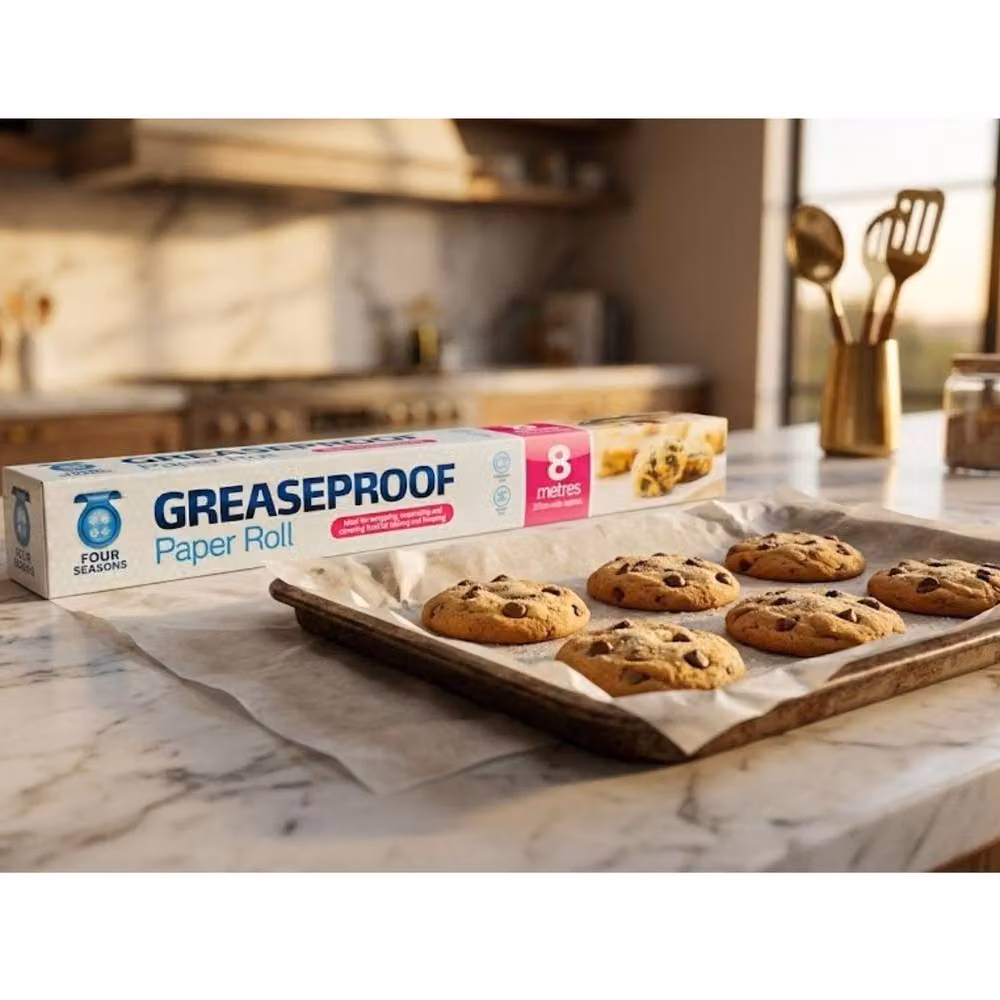 Bedsland Greaseproof Paper Roll, 8 m x 38 cm, Transparent Baking Food Wrap – 2