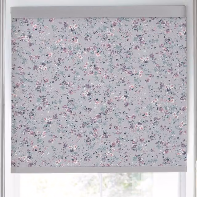 Laura Ashley Blossoms Translucent Made to Measure Roller Blind in Lavender Purple Floral Polyester