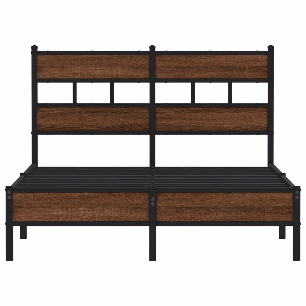 Berkfield Home Small Double Wood Bed Frame with Drawers, Brown Oak, W: 120 cm, D: 190 cm – 4