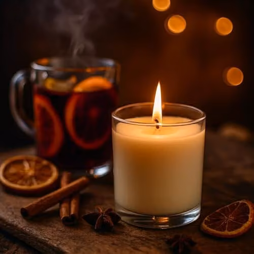 Nicola Spring Mulled Wine Scented Soy Wax Candle and Reed Diffuser Set, 160g Candle and 200ml Diffuser
