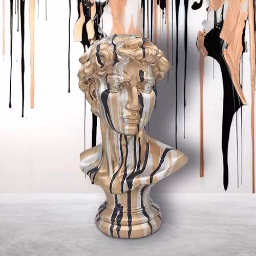 Garden Greatness Gold Drip Art David Abstract Sculpture for Tabletop Decor – 2