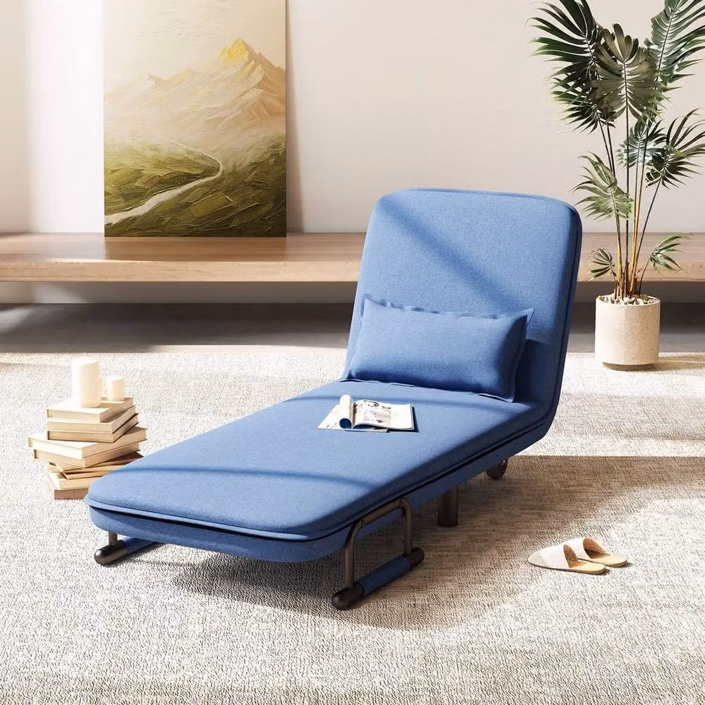EONLION Single Folding Sofa Bed Chair in Blue – 4