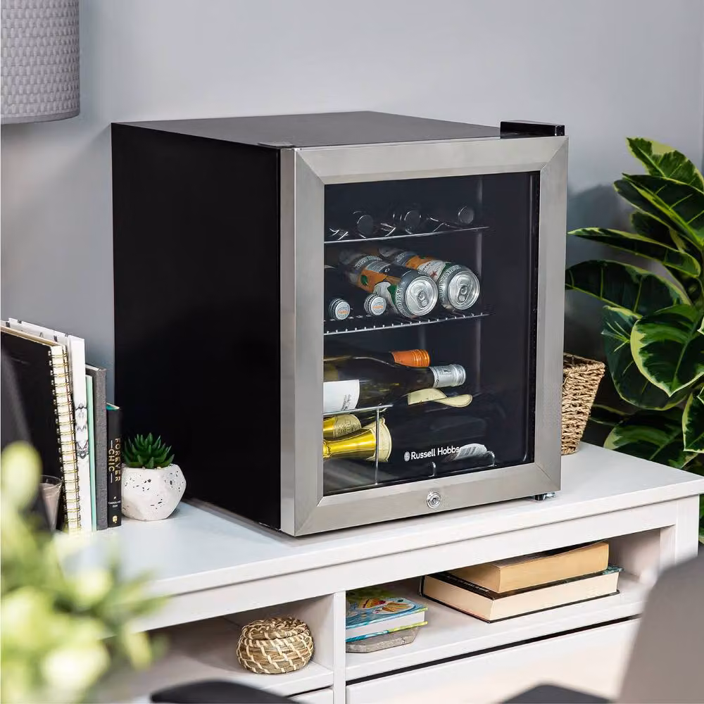 Russell Hobbs 46 Litre Lockable Glass Door Drinks and Wine Cooler in Grey – 5
