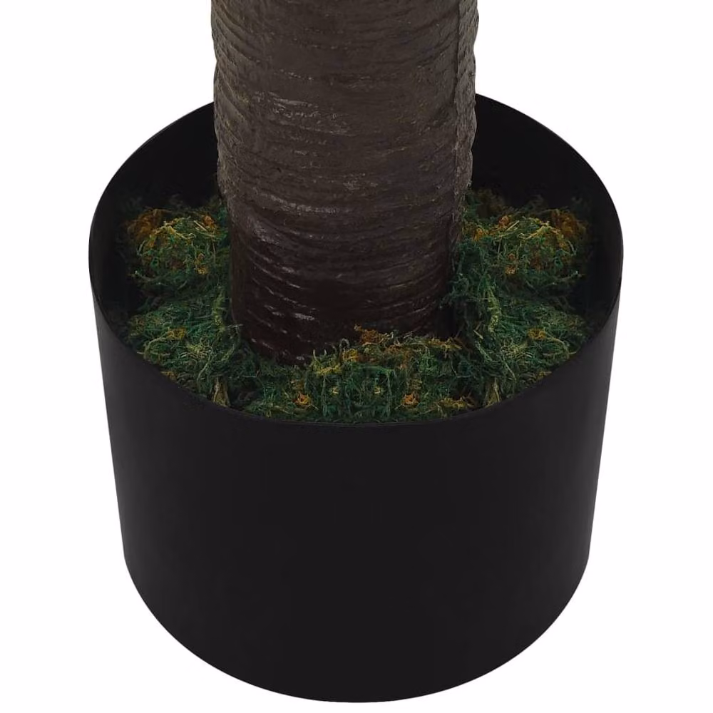 Berkfield Home Realistic Artificial Phoenix Palm in Green with Black Pot, Height: 190 cm – 3