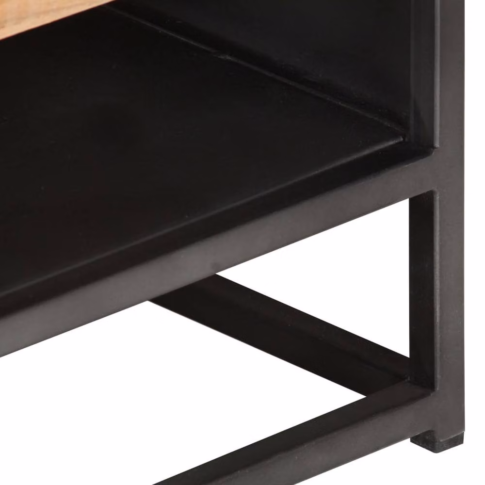 Berkfield Home Beautiful Coffee Table in Brown Solid Acacia Wood, W/D/H: 90 x 50 x 35 cm – 3