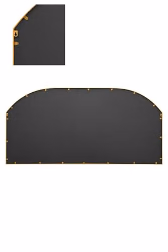 MirrorOutlet Gold Metal Framed Arched Wall Mirror, H 174 cm x W 85 cm – 3