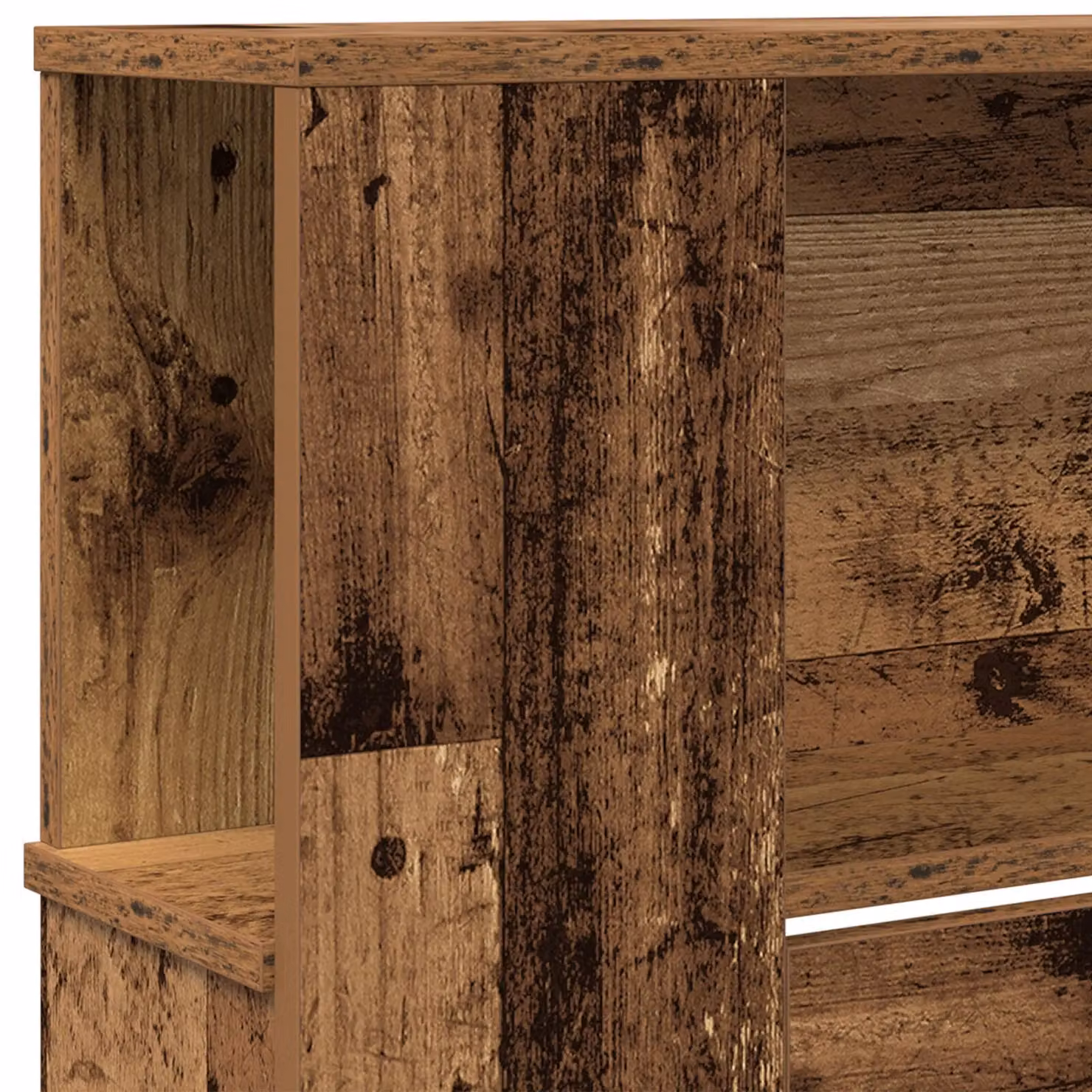 Berkfield Home Rustic Solid Wood Headboard Cabinet in Brown, W/D/H: 104.5 x 18.5 x 5 cm – 4