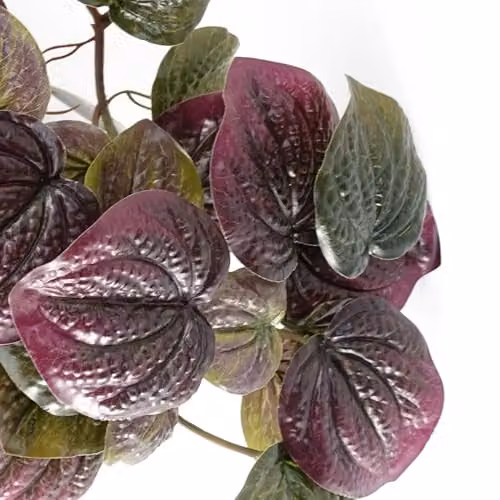 Leaf UK Realistic Potted Pothos Artificial Plant, Purple and Green, Height: 35 cm – 4