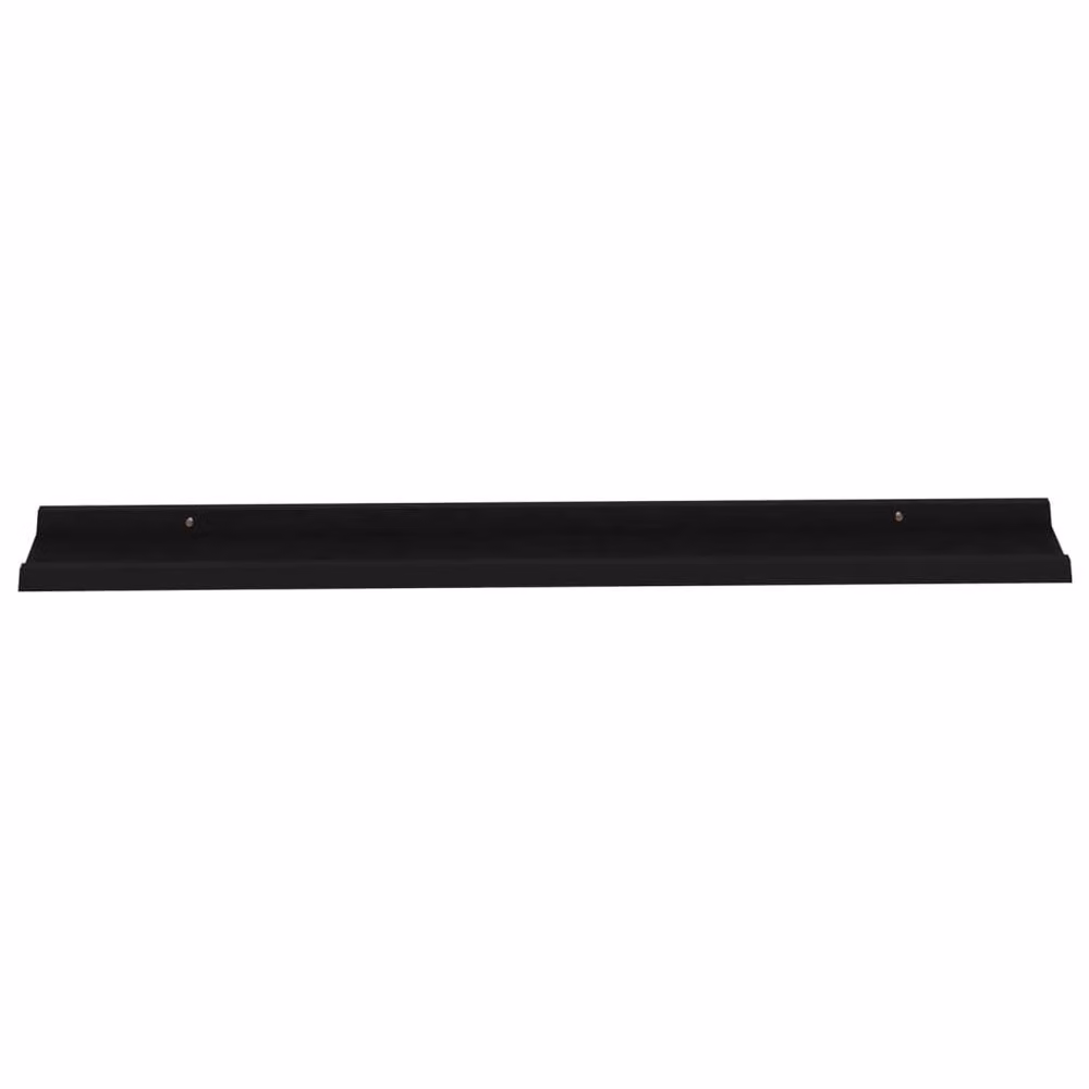 Berkfield Home Decorative Wall Shelves, 4 Piece Set, Black, W: 115 cm, D: 9 cm, H: 3 cm – 4