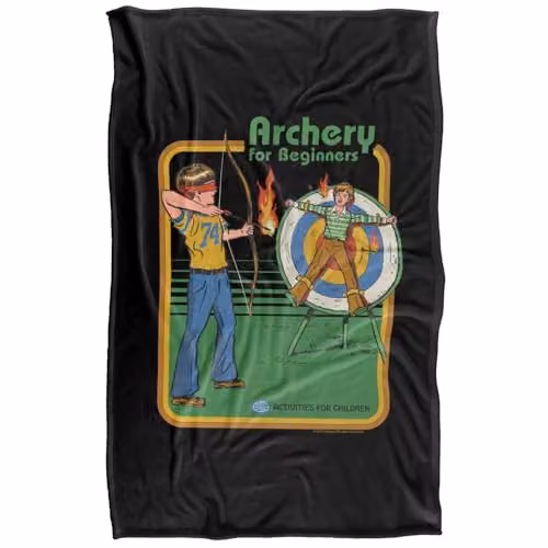 Steven Rhodes Archery For Beginners Multicolour Super Soft Fleece Throw Blanket W/D/H: 91 x 147 cm – 5