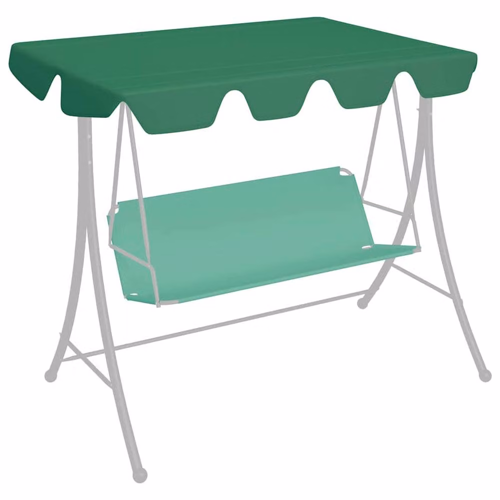 Berkfield Home Replacement Canopy for Garden Swing in Green, W: 150 cm, D: 105 cm, H: 130 cm/70 cm – 2