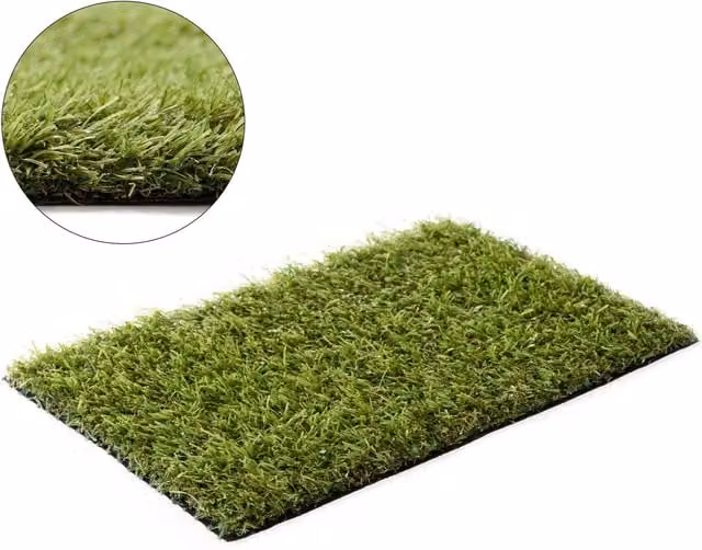 RugsX Yara Artificial Grass Rug in Green, W: 150 cm, L: 400 cm