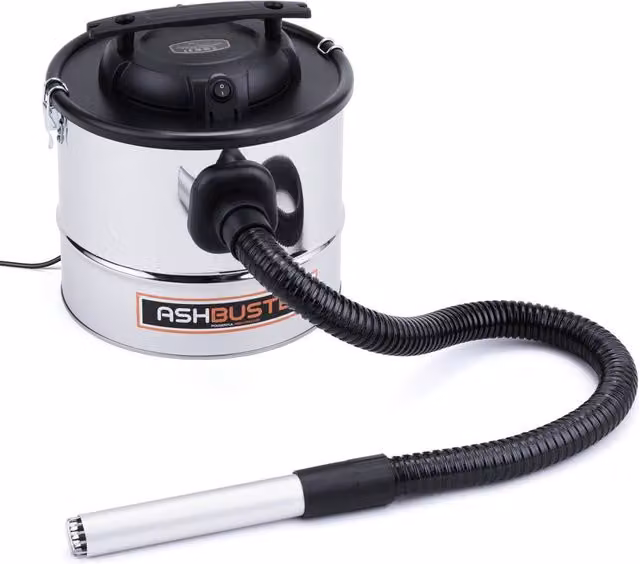 Vytronix ASHVAC 1000W 16L Ash Vacuum Cleaner for Fireplaces, Grills and BBQs in Metallic Silver
