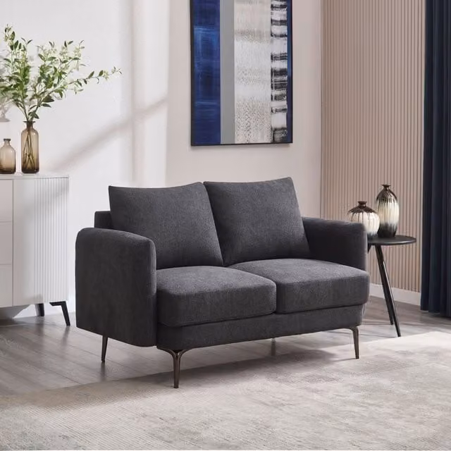 More4Homes Sofia 2 Seater Fabric Sofa in Anthracite Grey