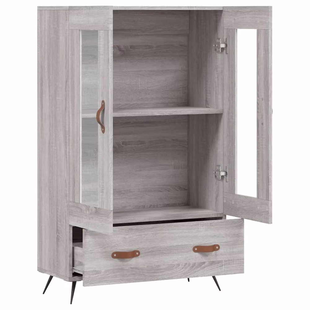 Berkfield Home Grey Sonoma Highboard in Engineered Wood W/D/H: 69.5 x 31 x 115 cm – 3