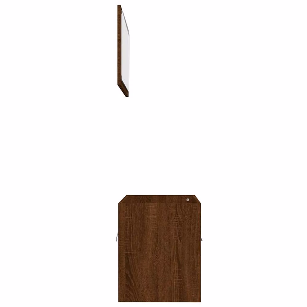Berkfield Home 2 Piece Modern Bathroom Furniture Set in Brown Oak – 3