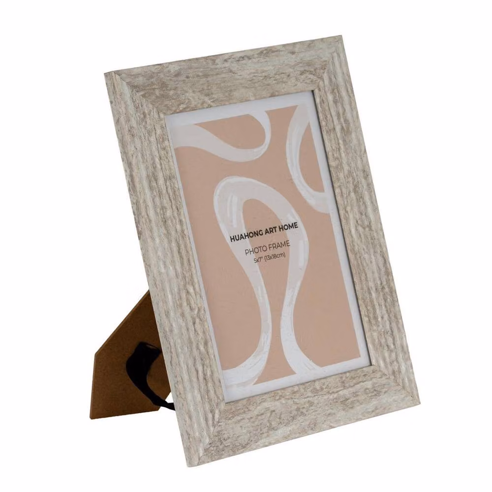 Lemon Pavilion Furniture and Decor Kust Rectangular Single Wood Photo Frame, White, 5x7 in – 2