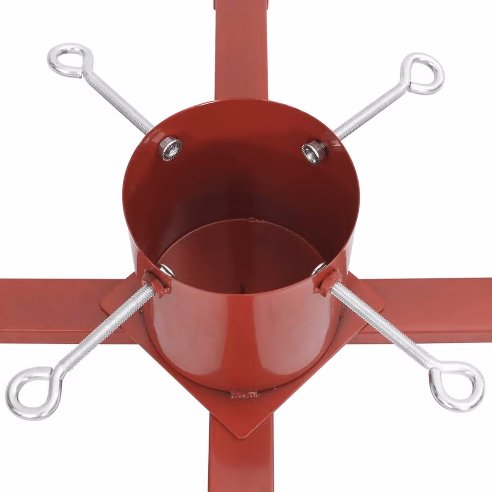 Berkfield Home Red Metal Tabletop Christmas Tree Stand W/D/H: 61 x 61 x 15.5 cm – 3
