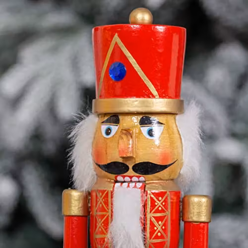 The Christmas Workshop 81550 Wooden Nutcracker Soldier Christmas Decoration, Red and Green, Height: 35 cm – 3