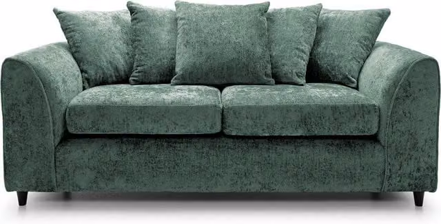 Abakus Direct Harriet 3 Seater Sofa in Rifle Green Crushed Chenille