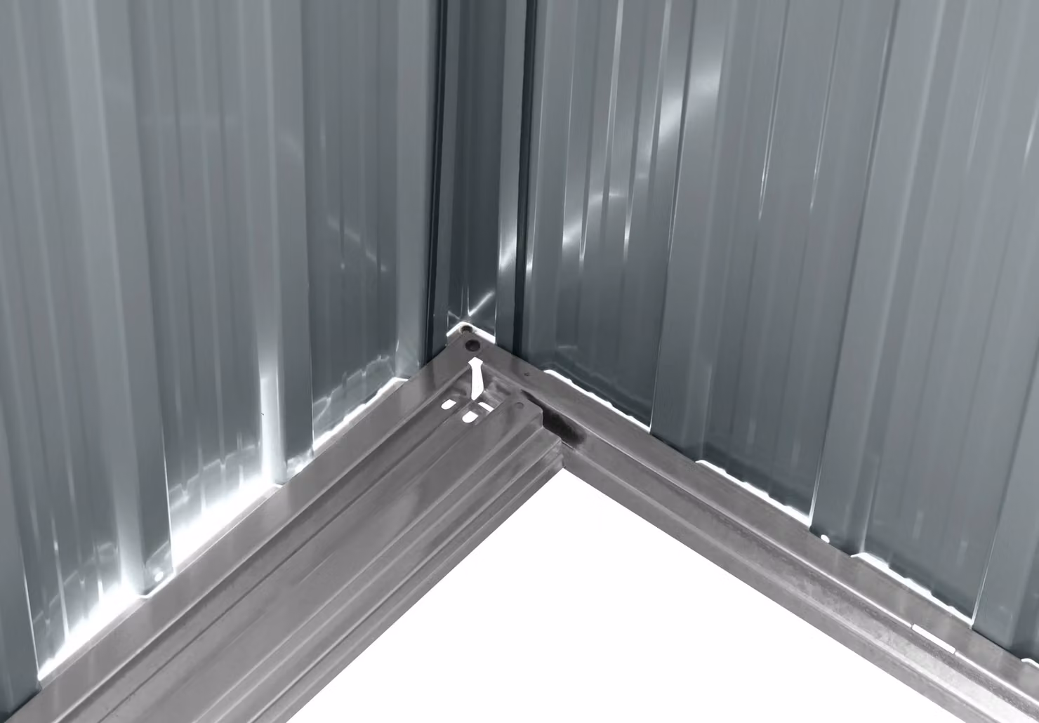 Agadon Skylight Metal Garden Shed in Matt Dark Grey, W: 182.88 cm, D: 193.0 cm, H: 203.0 cm – 4