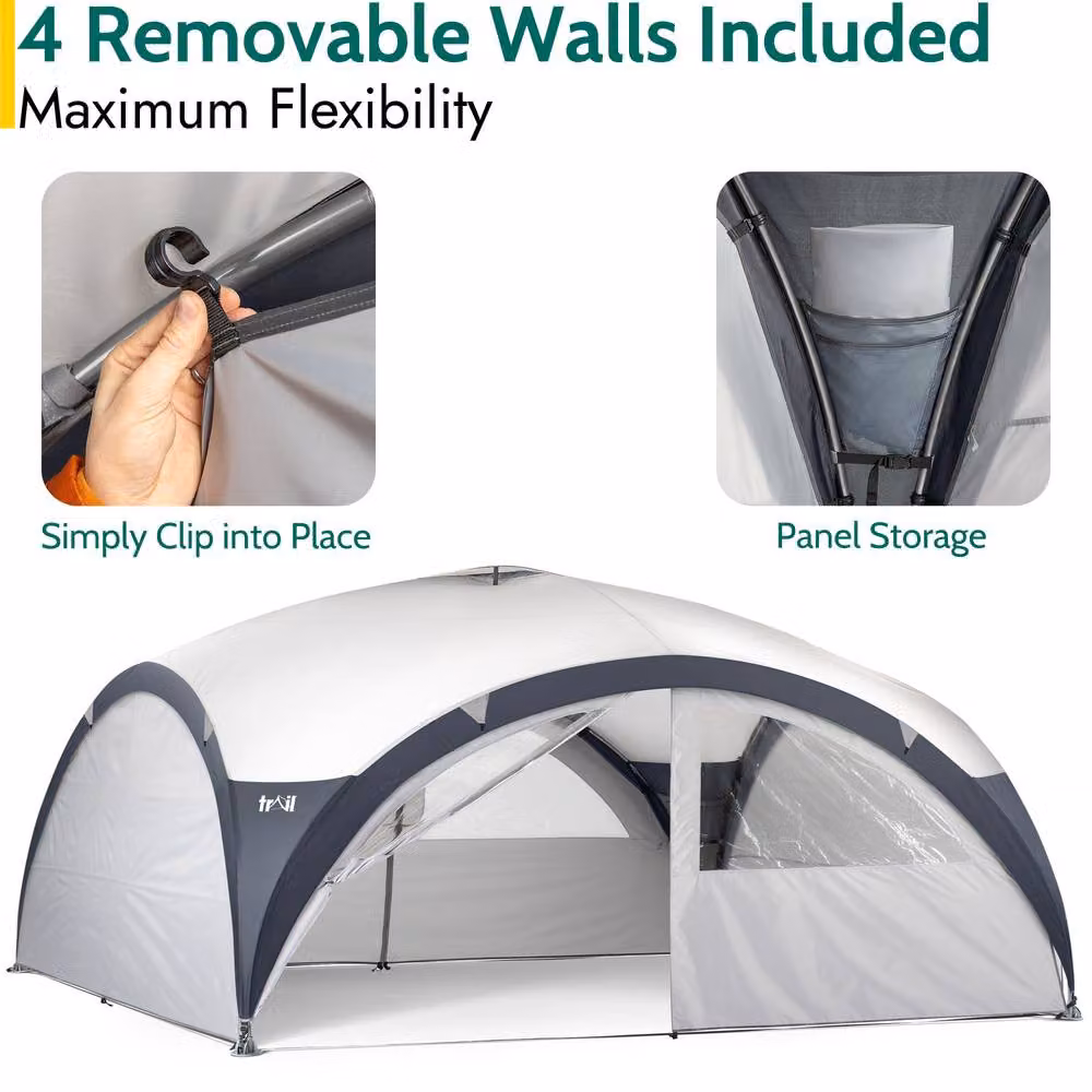 Trail Multicolour Metal Frame Dome Garden Gazebo and Camping Shelter with UV Protection – 4