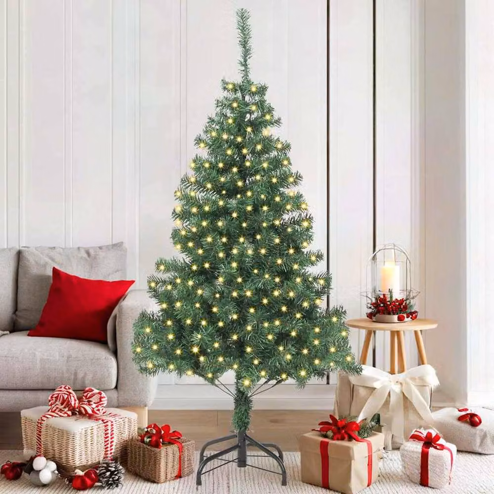 Berkfield Home Lush Christmas Tree with 300 LEDs and Stand, Green, H 180 x W 90 x D 90 cm – 2