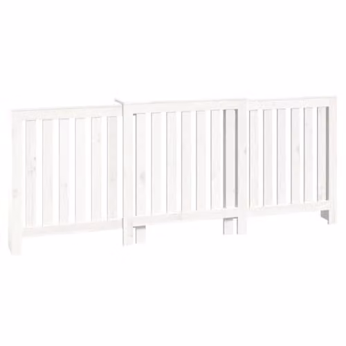 vidaXL White Lacquered Solid Pine Radiator Cover, W/D/H: 210 x 21 x 85 cm