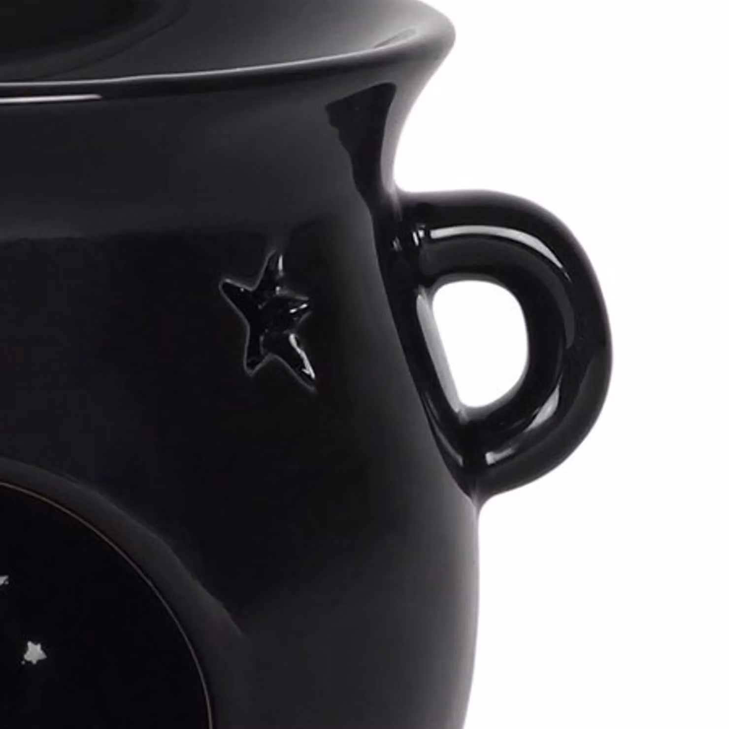 Something Different Shiny Black Ceramic Cauldron Oil Burner for Tealights – 2