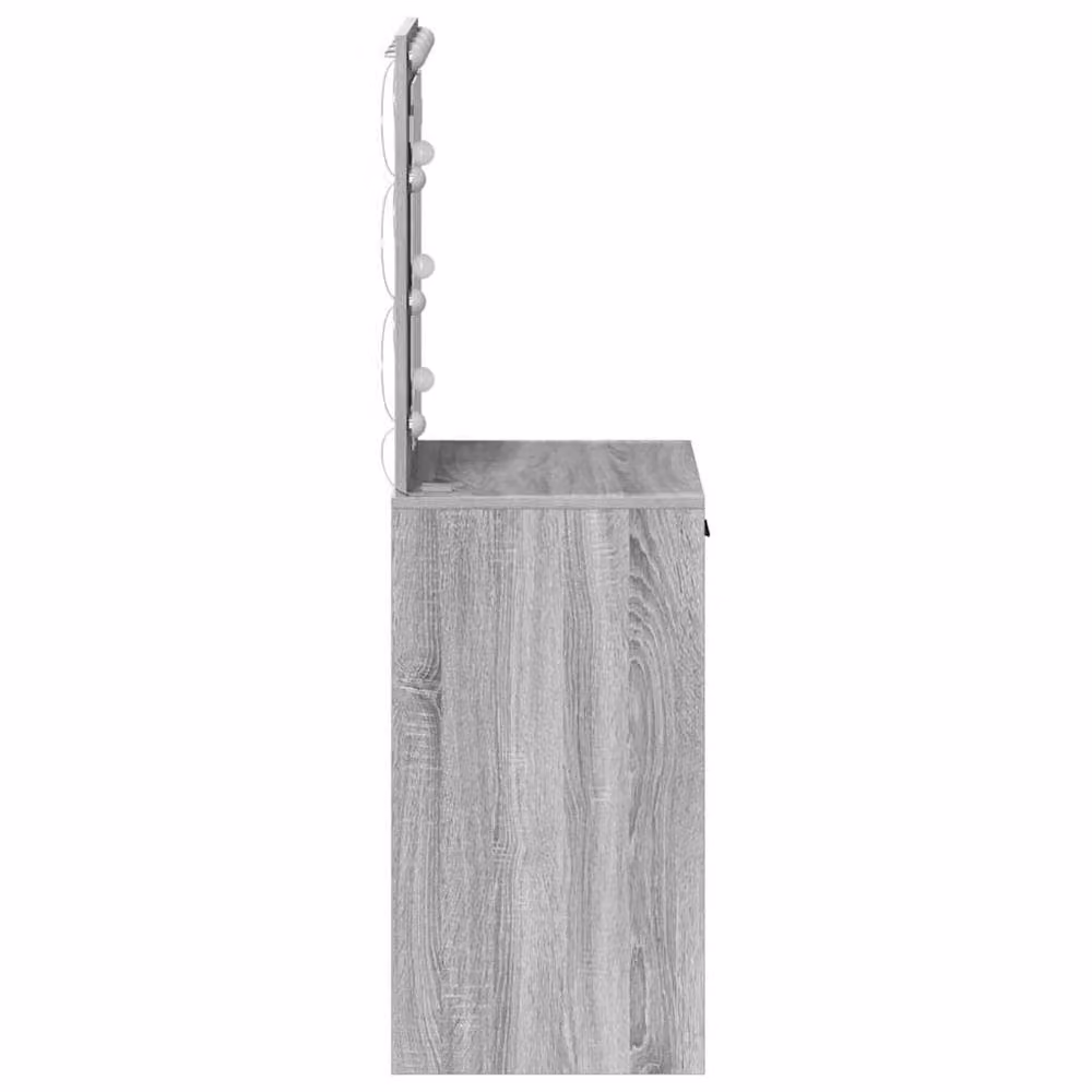 Berkfield Home Modern Dressing Table with LED Lights, Grey Sonoma, W/D/H: 50 x 41 x 135 cm – 3