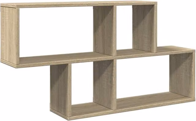 Berkfield Home Sonoma Oak Wall Shelf in Light Tan, W/D/H: 100 x 20 x 53 cm – 1