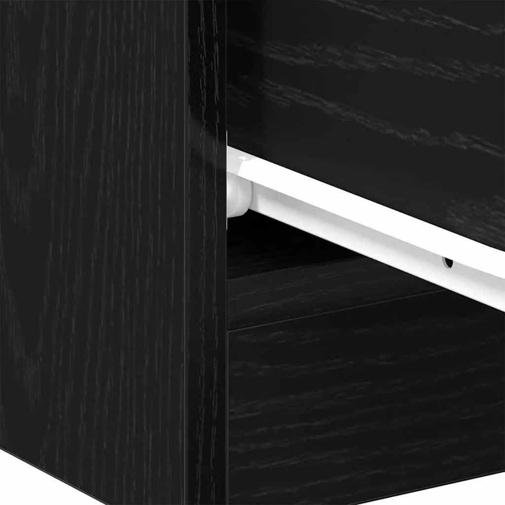 Berkfield Home Black Oak Bedside Cabinet W/D/H: 40 x 30 x 40 cm – 5
