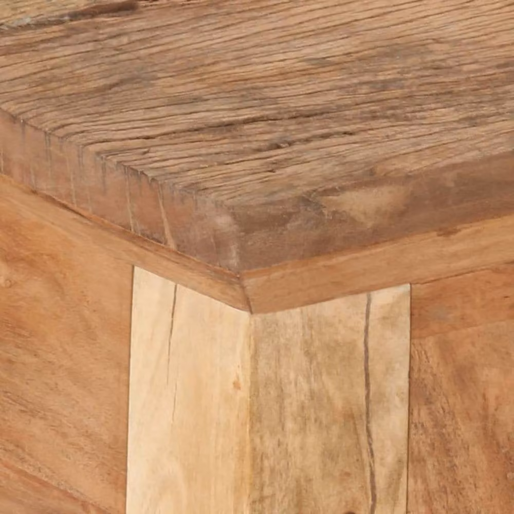 Berkfield Home Rustic Console Table in Brown, Solid Acacia and Reclaimed Wood, W/D/H: 90.5 x 30 x 75 cm – 3