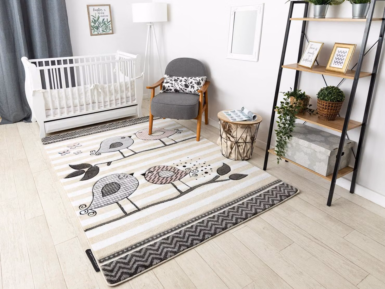 RugsX Petit Rectangular Rug in Yellow and Multicolour, W: 160 cm, D: 220 cm – 3