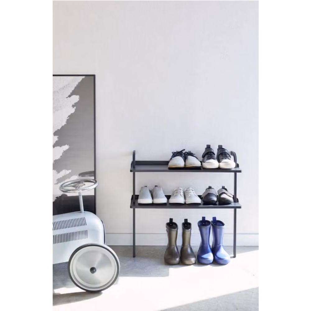 Yamazaki Childrens Ladder Shoe Rack in Black Metal, W: 50.0 cm, D: 48.0 cm, H: 50.0 cm – 2