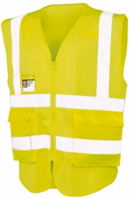 SAFE-GUARD By Result Unisex Adult Executive Safety Vest in Fluorescent Yellow, Size M