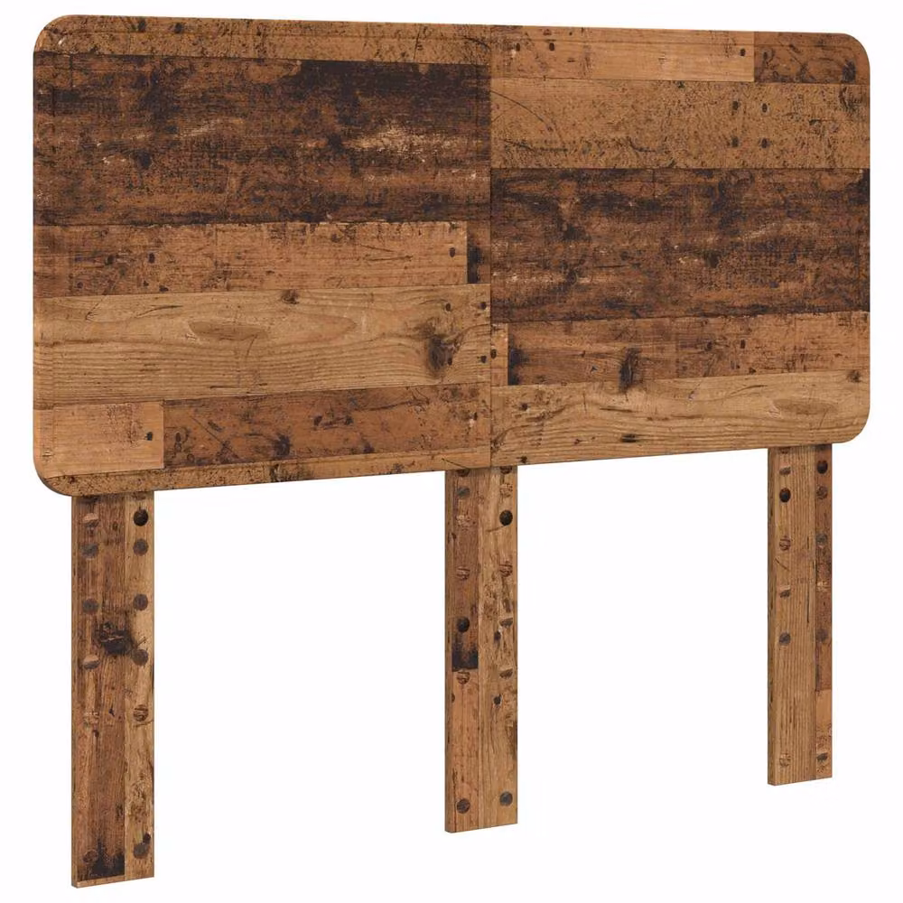 Berkfield Home Bed Frame with Headboard in Old Wood Brown, Solid Pine Wood, W/D/H: 120 x 190 cm – 3