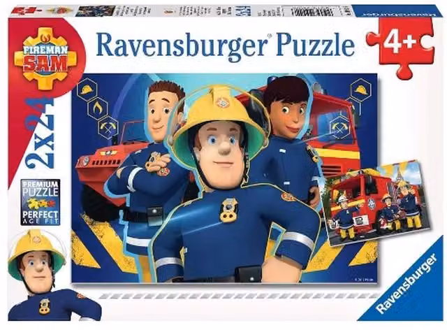 Ravensburger Fireman Sam 2D Jigsaw Puzzle Pack of 2, Multicolour