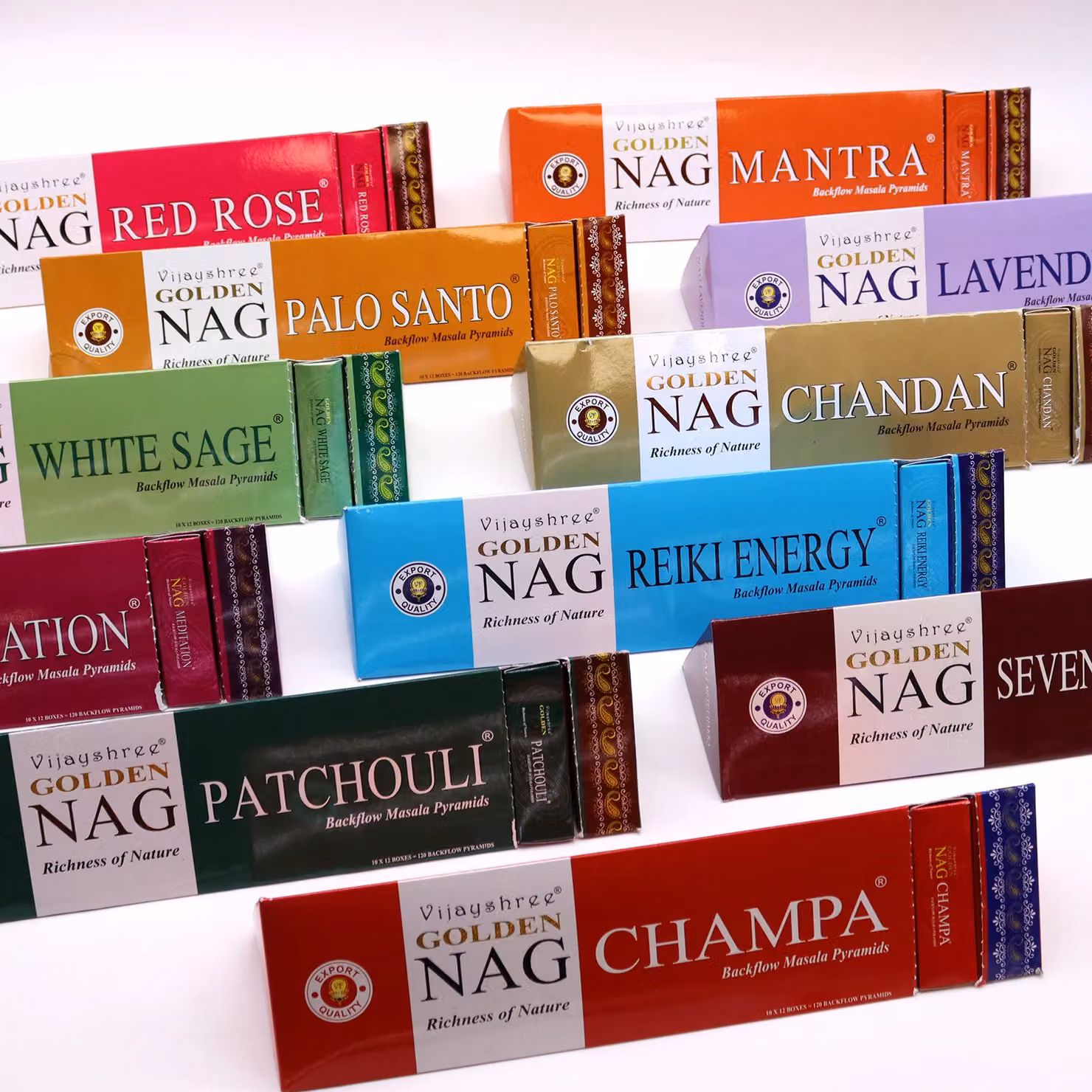 KDMD Jumbo Golden Nag Champa Backflow Incense Cones, Red, 42g – 2