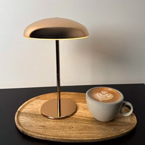 Briloner Rechargeable LED Table Lamp in Copper, Dimmable Touch Control Cordless Night Light with IP44 Rating, H 30.5 cm x W 19.5 cm x D 19.5 cm – 8