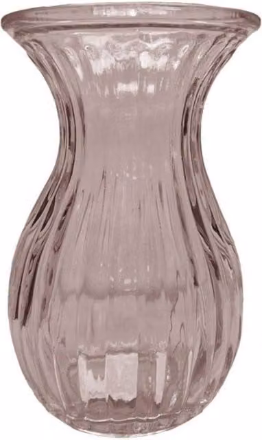 KDMD Grey Harper Fluted and Flared Glass Vase, Pack of 6, Height: 14 cm – 1