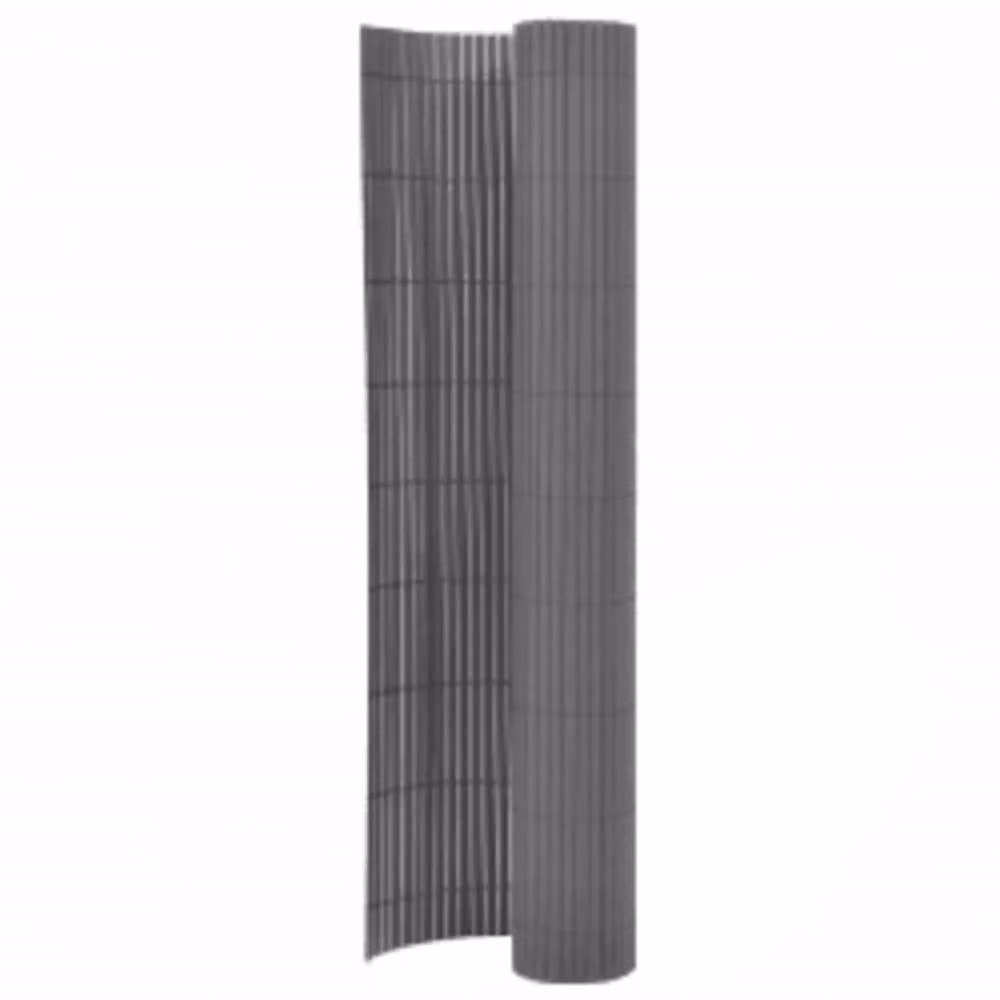 Berkfield Home Durable Double-Sided PVC Garden Fence, Grey, H: 110 cm, W: 300 cm – 2