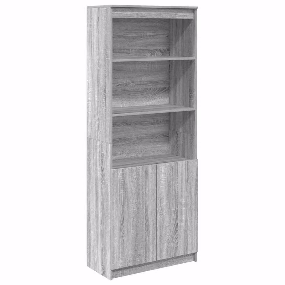 Berkfield Home Grey Sonoma Highboard in Engineered Wood W/D/H: 70 x 35 x 180 cm – 2