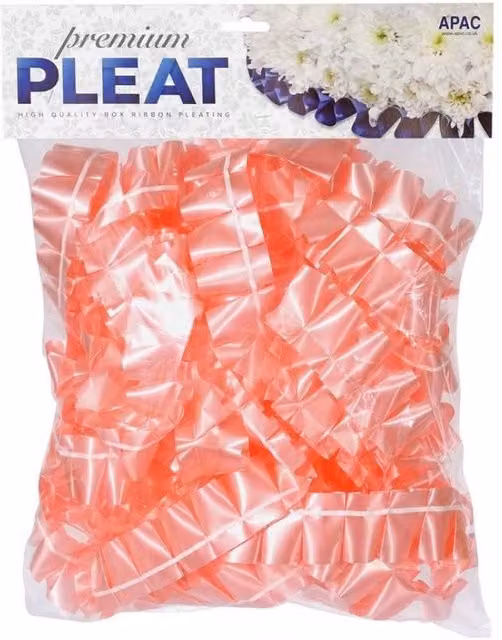 KDMD Premium Soft Pink Pleat Ribbon, Width: 5 cm, Length: 10 m