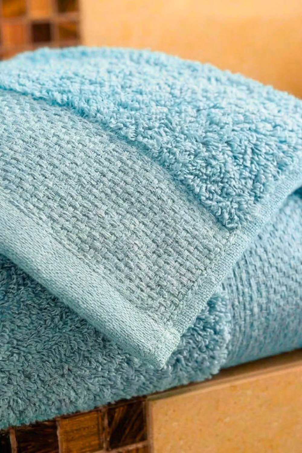 Dyzi Supersoft Absorbent Egyptian Cotton Bathroom Towels, 550GSM, Duck Egg Blue – 4