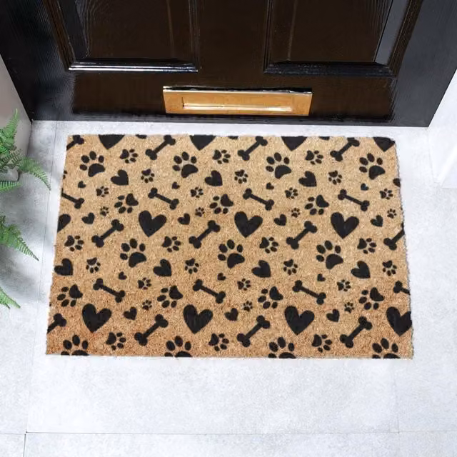 Artsy Mats Paws & Bones Doormat in Brown, W/D: 60 x 40 cm