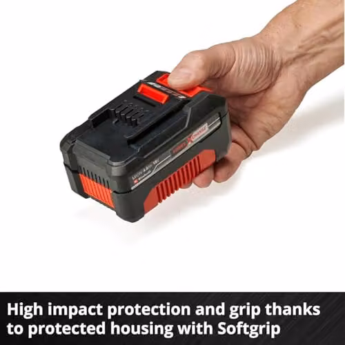 Einhell PXC 18V 4.0Ah Lithium-Ion Battery Twin Pack, Red and Black – 6