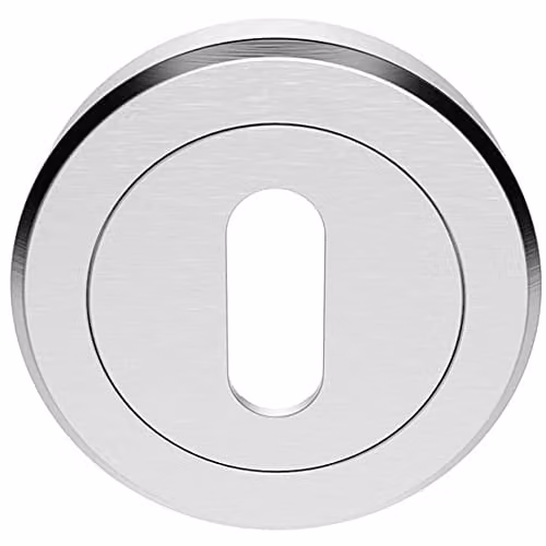 Loops 51mm Lock Profile Escutcheon with Chamfered Edge and Concealed Fix in Chrome