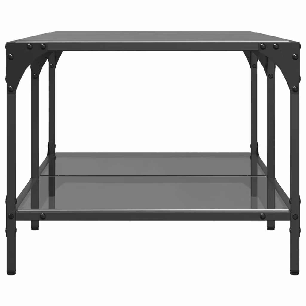 Berkfield Home Modern Rectangular Coffee Table with Black Glossy Glass Top and Steel Frame, W: 98.5 cm, D: 50 cm, H: 40 cm – 3
